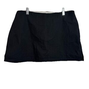 Princess Polly Gigi Mini Skirt Skort Lower Impact Black size 12 Tall